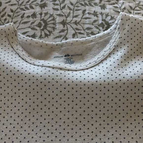 Brandy Melville Hailee Polka Dot Eyelet Tee - Picture 4 of 4